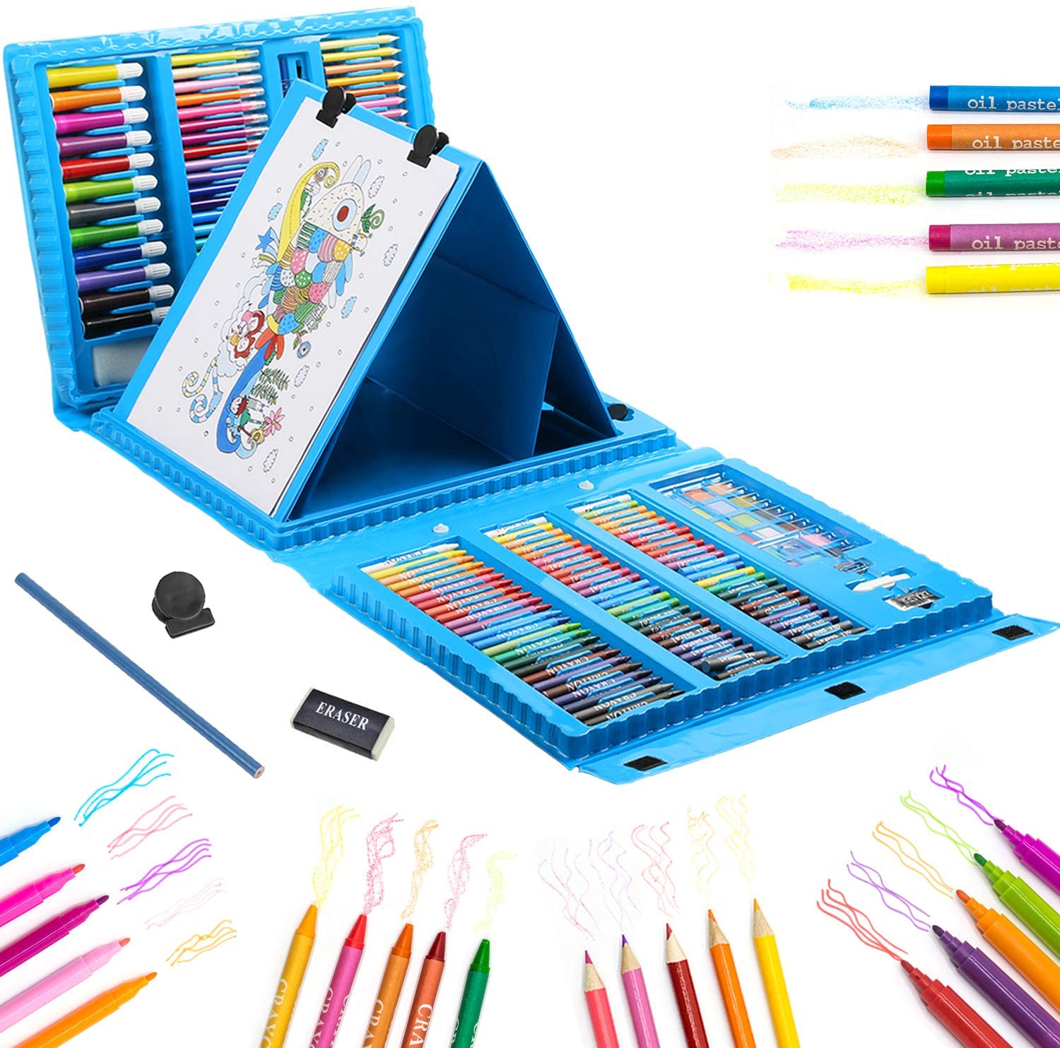 Kids Art Supplies 208 Pieces Drawing Art Creat Kit With Includes
