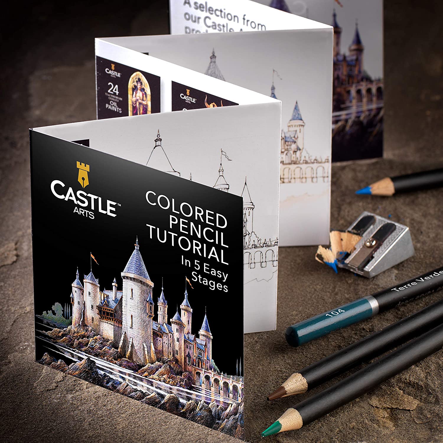 Castle Art 120 Colored Pencils Unboxig and color testing (no voice