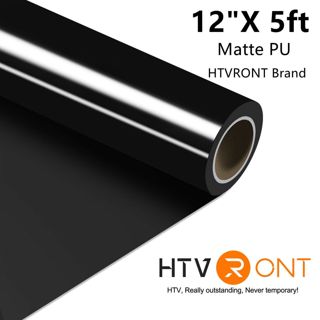 5ft White HTV Roll - Premium White Heat Transfer Vinyl Roll (Child Safe) PU  HTV Vinyl Rolls - Easy to Cut & Weed - 12x5ft Roll 